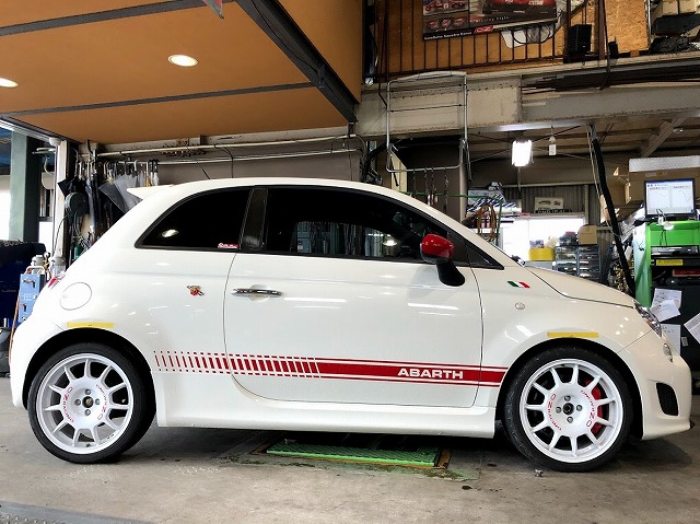 こんなアシを待っていた Abarth500 595 Fiat500 完全新設計 オリジナルサスペンションkit 完成です Red Point レッドポイント Red Point レッドポイント