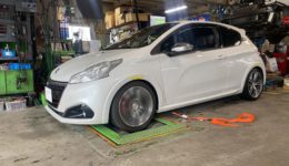 プジョー208GTi　車検とあわせてリフレッシュメンテナンス