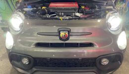 ABARTH595コンペは<br>ヘッドライト光源変更